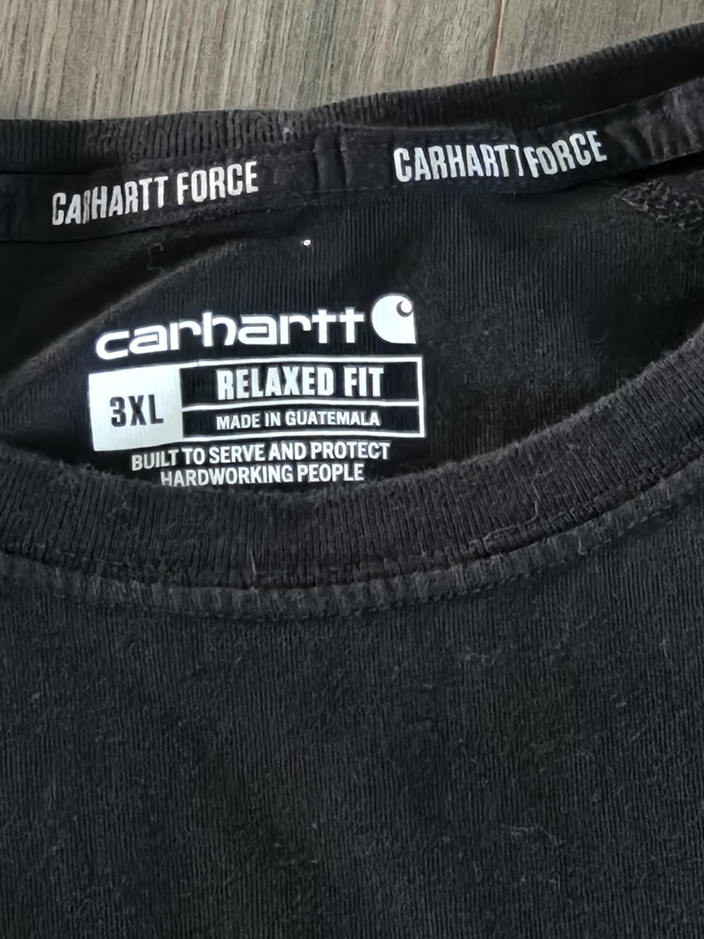 Carhartt Force Pocket T-Shirt Men's 3XL Relaxed Fit Black Short Sleeve Workwear - Picture 4 of 13